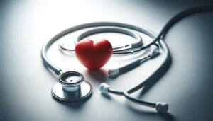 Heart and stethoscope